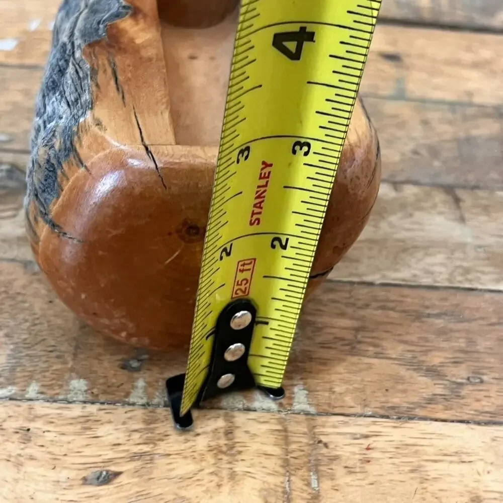 Vintage Handmade Live-edge Wooden Business Card Holder 4.5